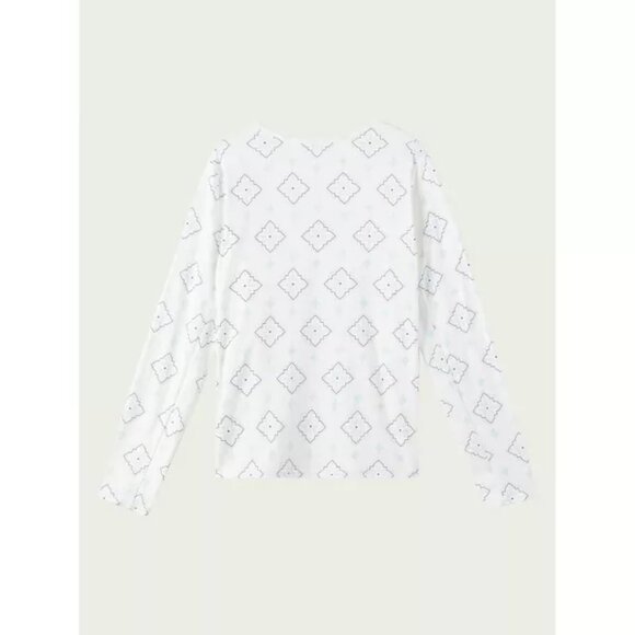 Hang Ten Women's Long Sleeve Soft Lightweight Sun Tee, White - Picture 2 of 8